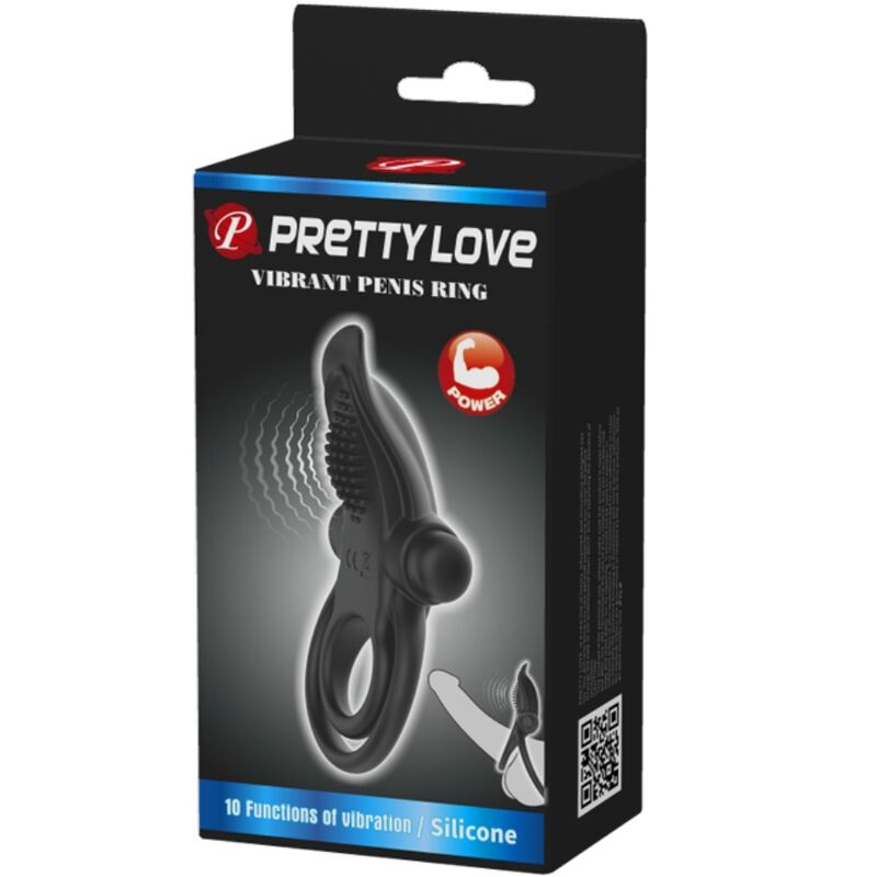 Anello Fallico Vibrante con Stimolatore Clitoride Pretty Love BI-210203