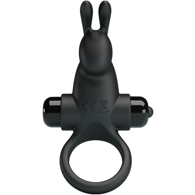 Anello Fallico Vibrante con Stimolatore Pretty Love BI-210204 — Nero