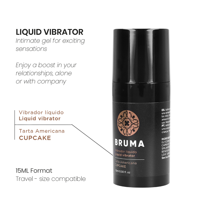 Gel Orgasmico al Gusto Cupcake Bruma — Vibratore Liquido 15 ml
