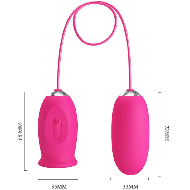 Uovo Vibrante con Stimolatore Clitoride Pretty Love — 12 Modalità