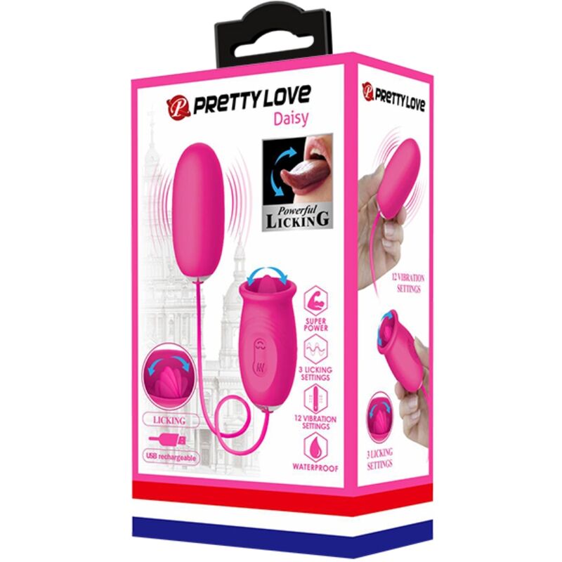 Uovo Vibrante con Stimolatore Clitoride Pretty Love — 12 Modalità