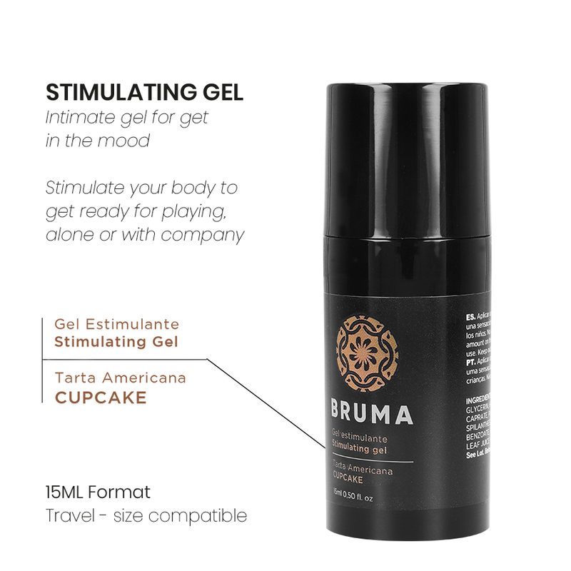 Gel Stimolante Clitoride Bruma Onagra — Gusto Cupcake, 15 ml