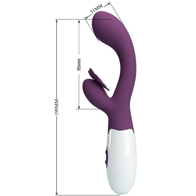 Vibratore Rabbit Clitoride Pretty Love Butterfly Kiss — Viola