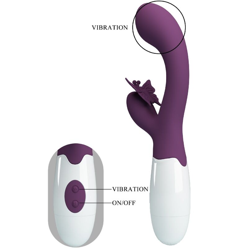 Vibratore Rabbit Clitoride Pretty Love Butterfly Kiss — Viola