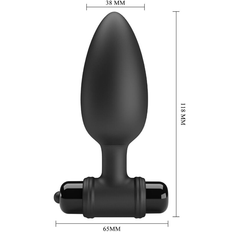 Plug Anale Vibrante Pretty Love Vibra Butt — 10 Funzioni, Nero