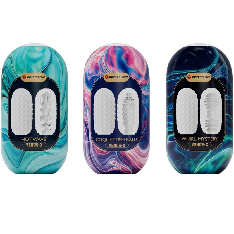 Masturbatore Maschile Pretty Love Venus X — Silicone, 3 Tunnel
