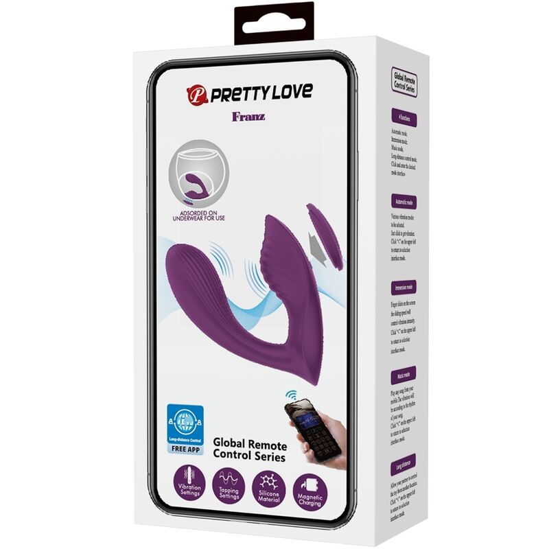 Vibratore Rabbit App Pretty Love Franz — 2 Motori, Viola