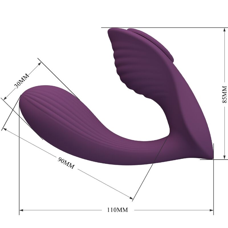Vibratore Rabbit App Pretty Love Franz — 2 Motori, Viola