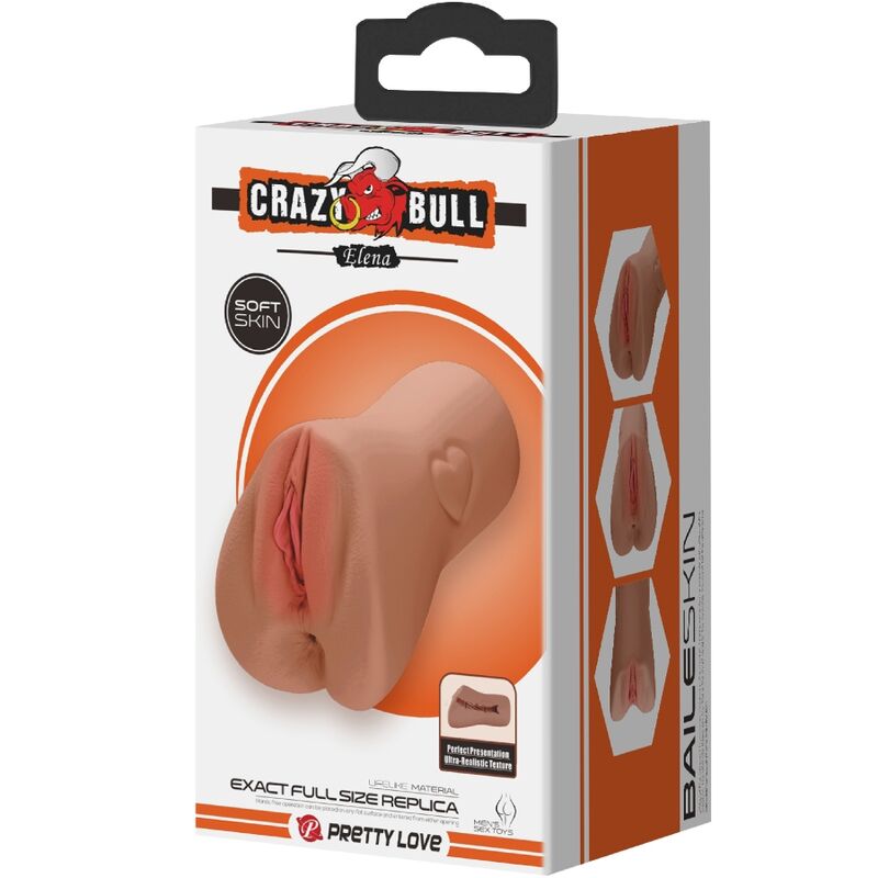 Masturbatore Maschile Realistico Crazy Bull BM-009238N — Vagina e Ano