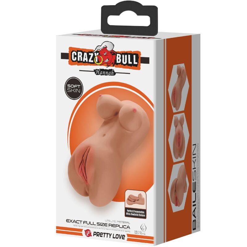 Masturbatore Doppio Vagina e Ano Crazy Bull Hannah — TPR