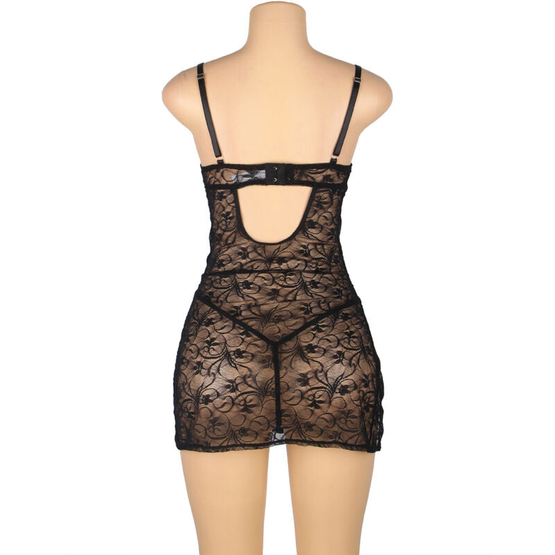 Babydoll in Pizzo Subblime — Spalline Regolabili, Nero S/M