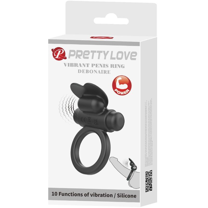 Anello Fallico Vibrante Rabbit Pretty Love Debonaire — 10 Modalità