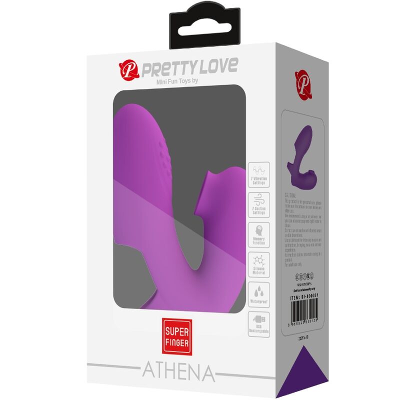 Vibratore Dita Punto G e Clitoride Pretty Love Athena — Viola