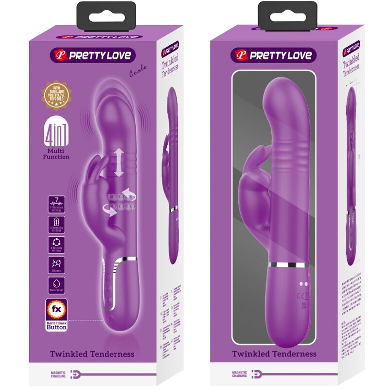 Vibratore Rabbit Pretty Love Coale — 4 in 1, Viola