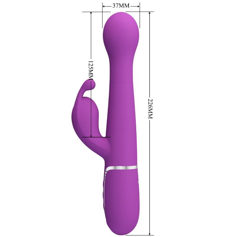 Vibratore Rabbit Pretty Love Dejon — 3 in 1, 7 Modalità, Viola