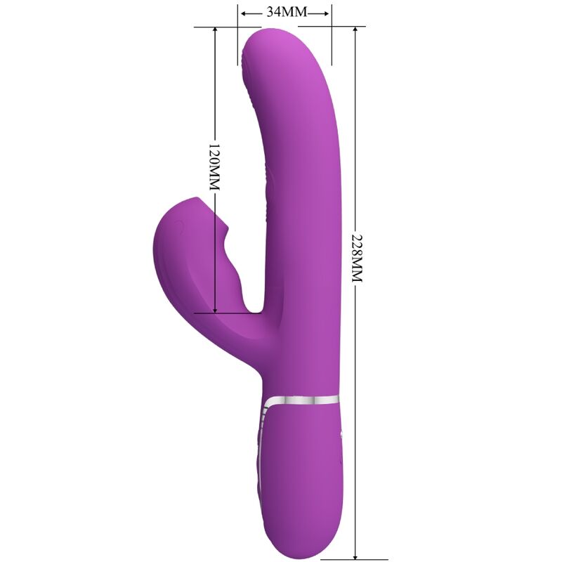 Vibratore Rabbit Multifunzione Pretty Love Perlita — Viola