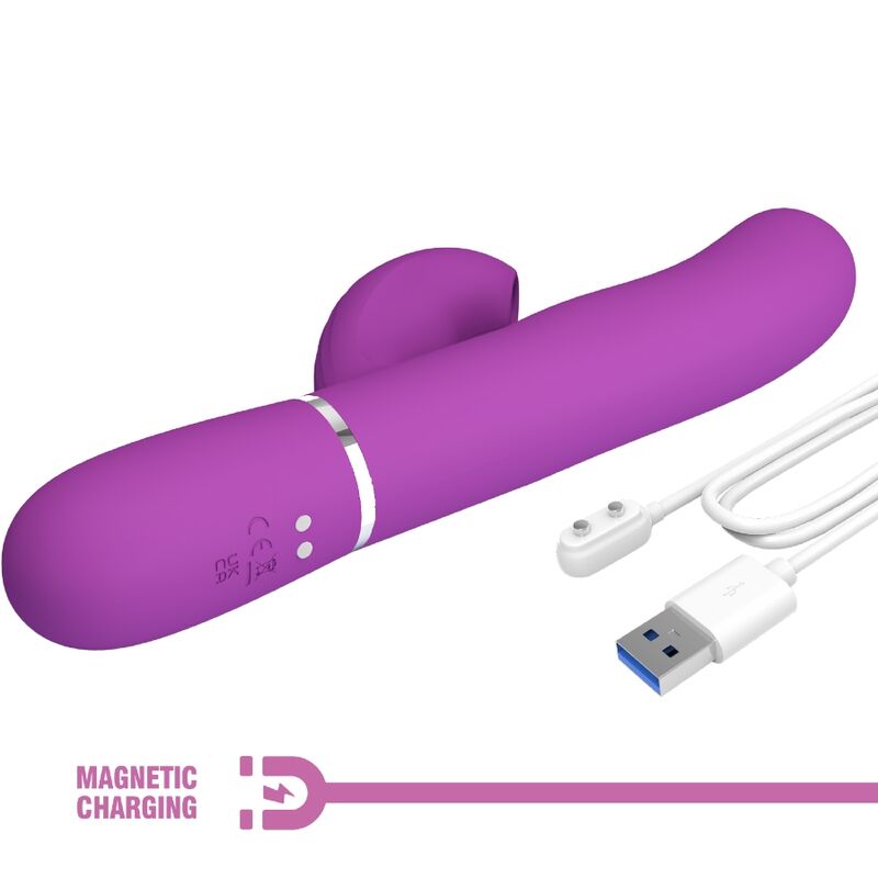 Vibratore Rabbit Multifunzione Pretty Love Perlita — Viola