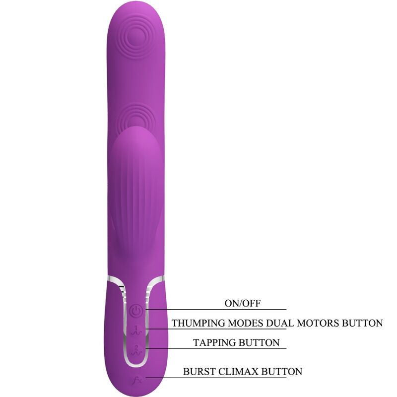 Vibratore Rabbit Multifunzione Pretty Love Perlita — Viola