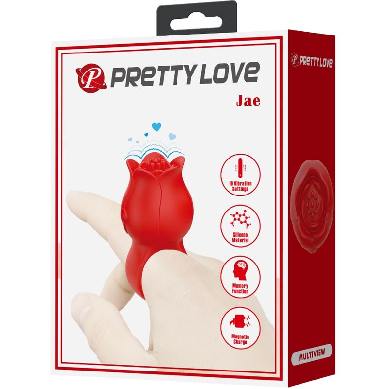 Vibratore da Dito a Forma di Rosa Pretty Love Jae — 10 Modalità