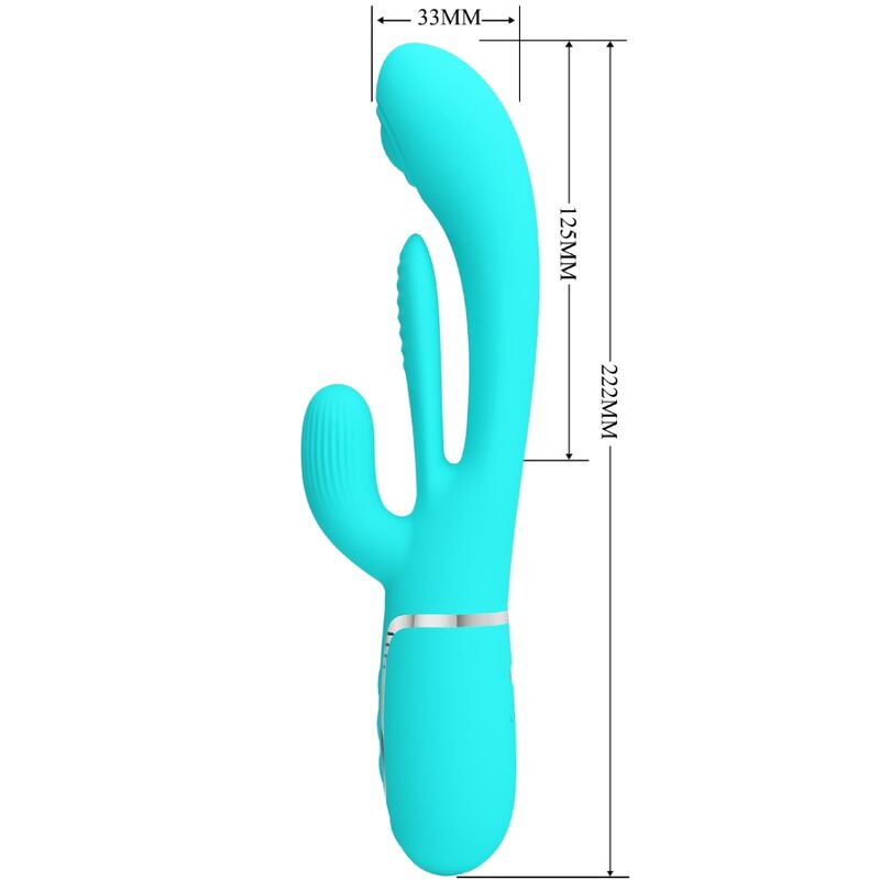 Vibratore Rabbit 3 in 1 Pretty Love Shania — 7 Modalità, Blu