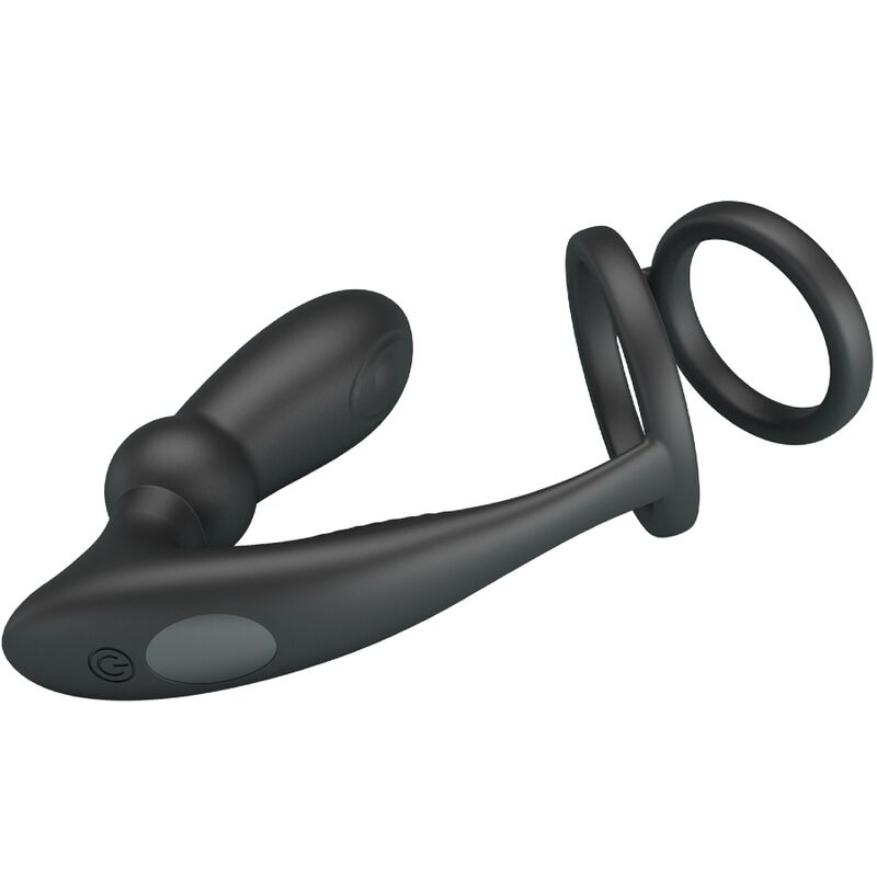 Anello Fallico con Plug Anale Vibrante Pretty Love Emoni — 12 Modalità