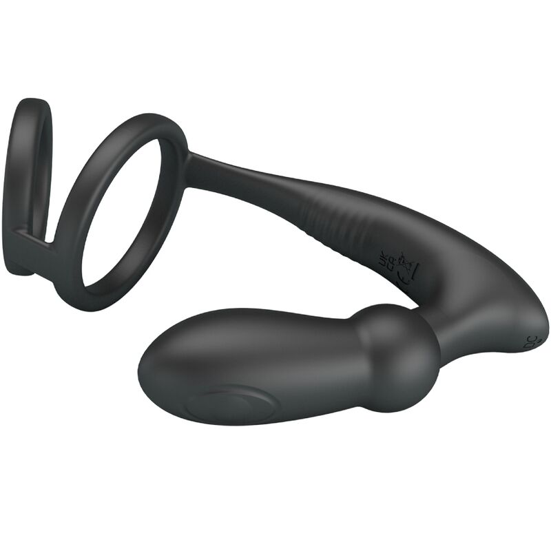 Anello Fallico con Plug Anale Vibrante Pretty Love Emoni — 12 Modalità