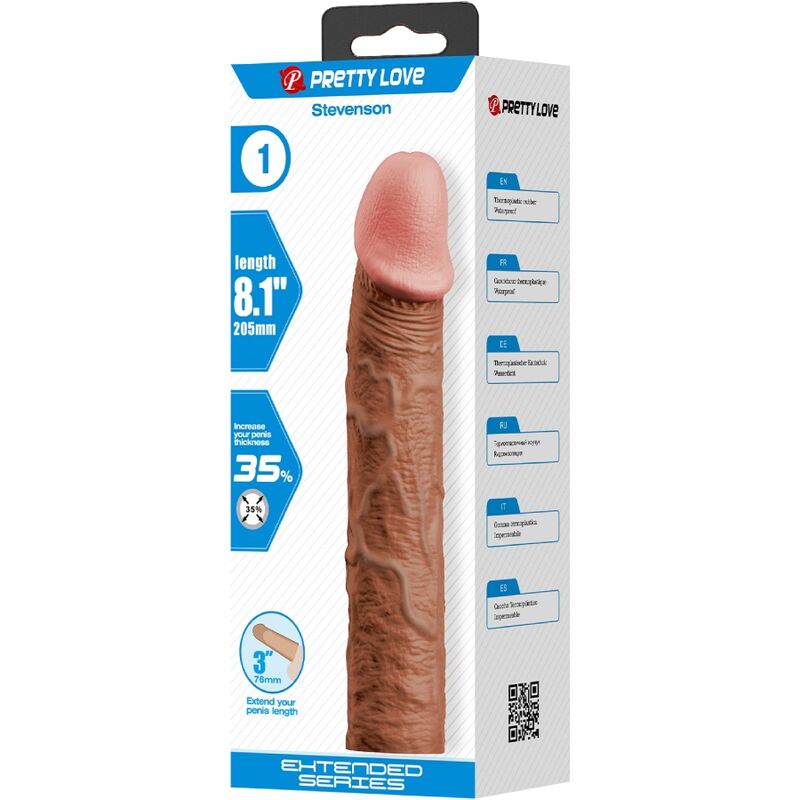 Guaina Fallica con Estensione Pretty Love Stevenson — 7,6 cm