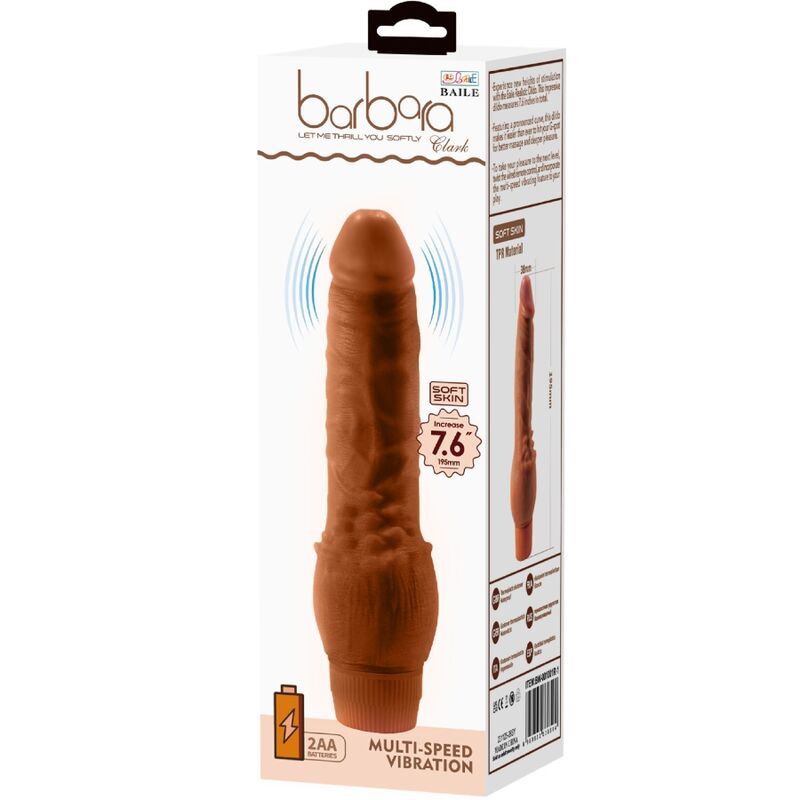 Dildo Realistico Vibrante Baile Barbara — 19,5 cm