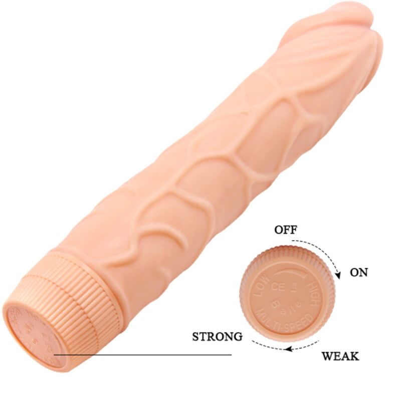 Dildo Realistico Vibrante Baile Bob — 22,5 cm, Skin