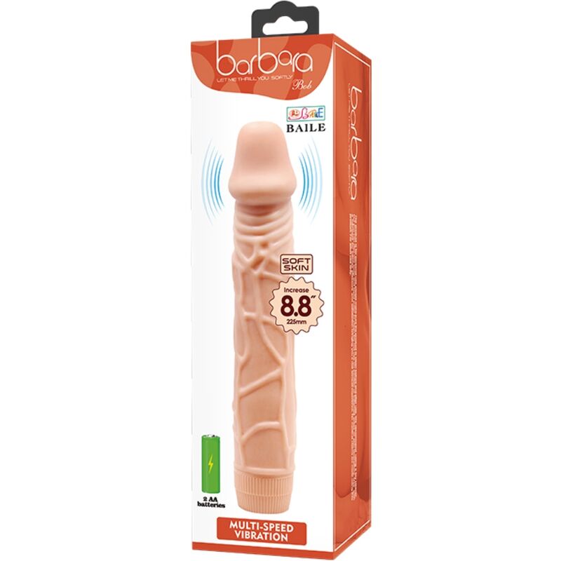 Dildo Realistico Vibrante Baile Bob — 22,5 cm, Skin