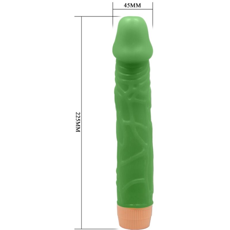Dildo Realistico Vibrante Baile Bill — 22,5 cm, Verde