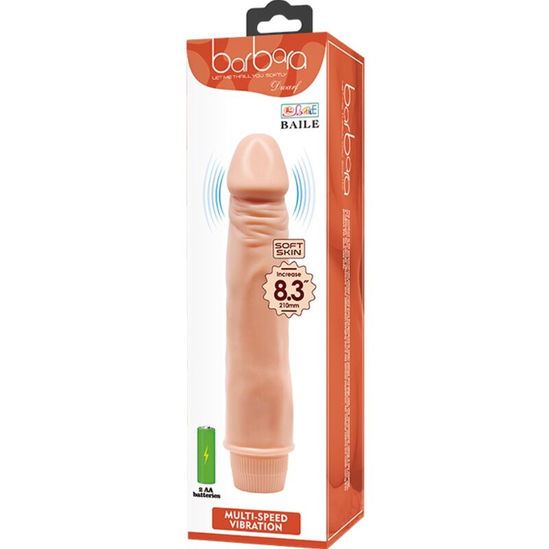 Dildo Realistico Vibrante Baile Nano — 21 cm, Skin