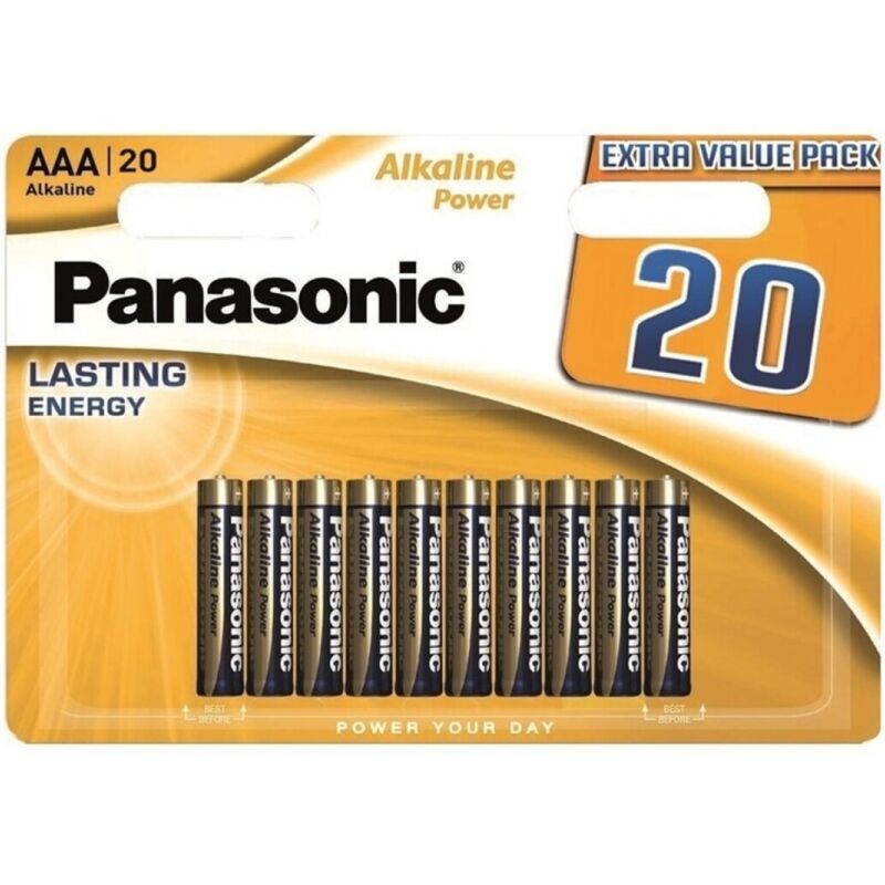 Batterie Alcaline AAA Panasonic Bronze — 20 Unità
