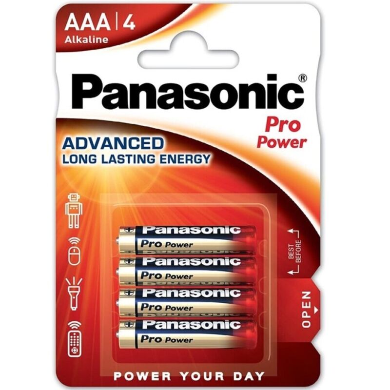 Batterie Alcaline AAA Panasonic Pro Power LR03 — 4 Unità