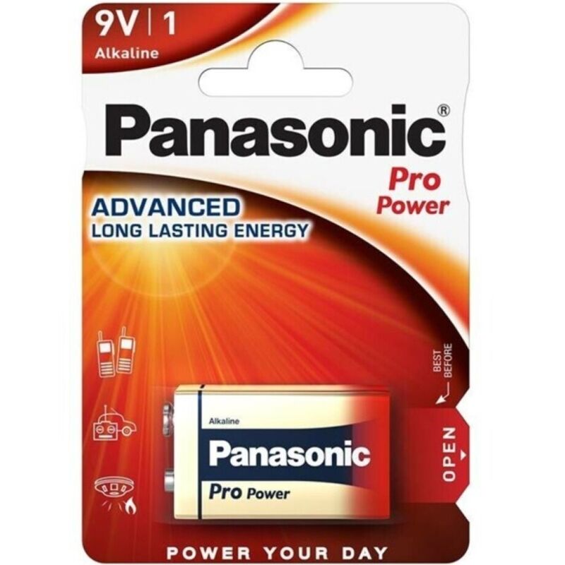 Batteria Alcalina 9V Panasonic Pro Power LR61 — 1 Pezzo