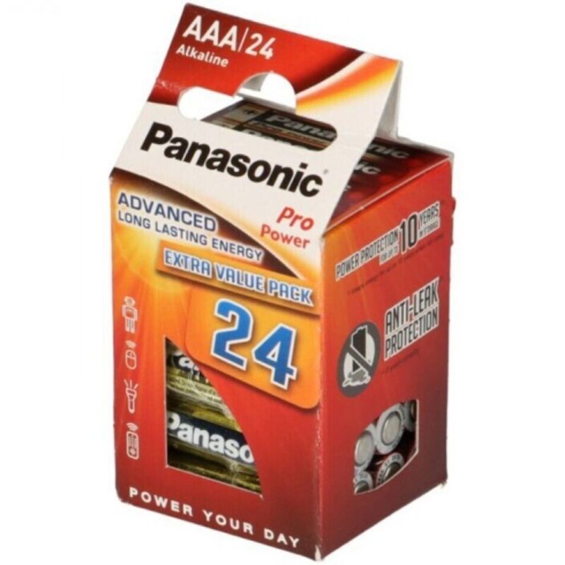 Batterie Alcaline AAA Panasonic Pro Power LR03 — 24 Unità