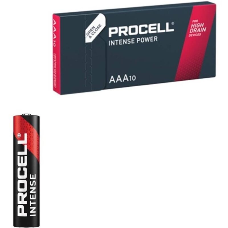 Batterie Alcaline AAA Procell Intense Power LR03 — 10 Unità