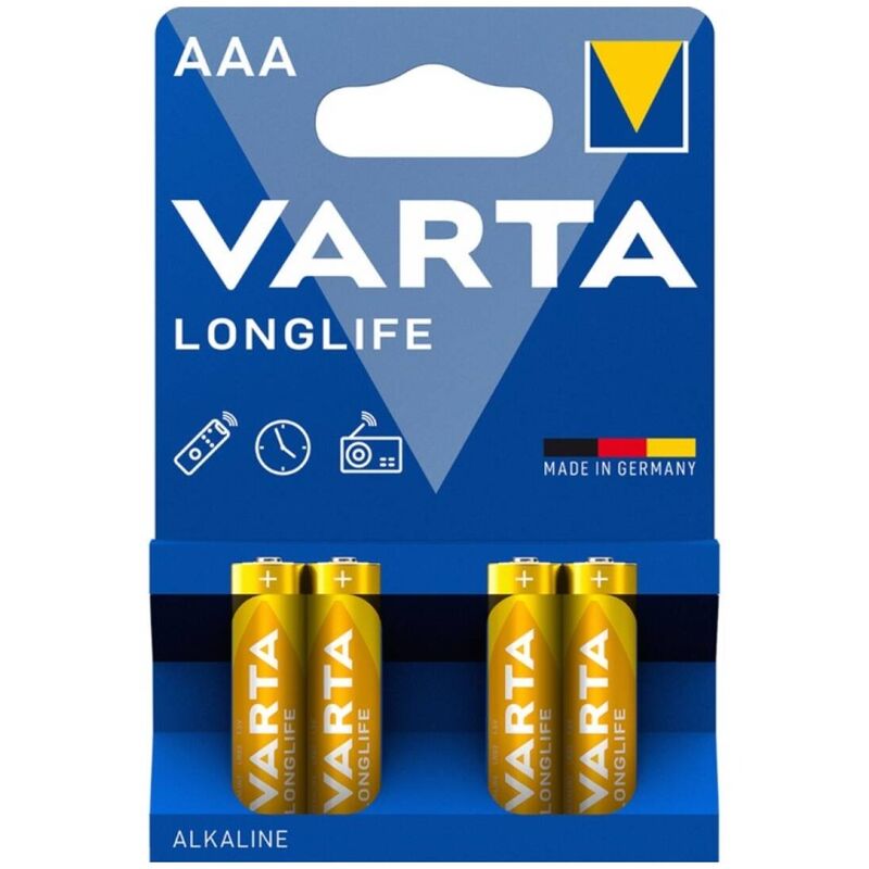 Batterie Alcaline AAA Varta Longlife LR03 — 4 Unità