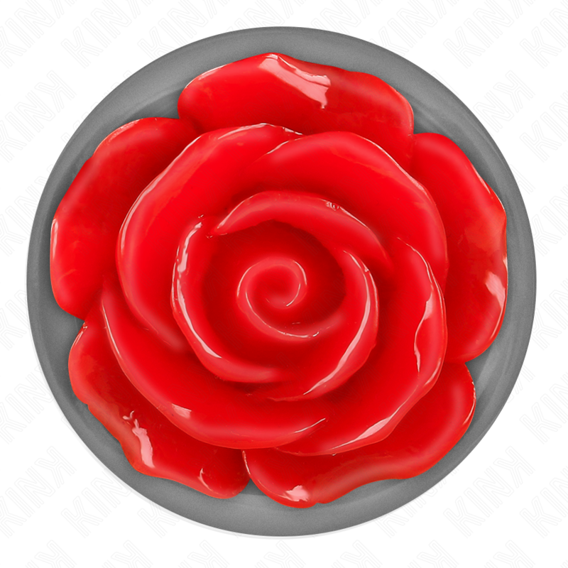 Plug Anale Metallico Kink Pleasure Plugs Rosa Rossa — Taglia S