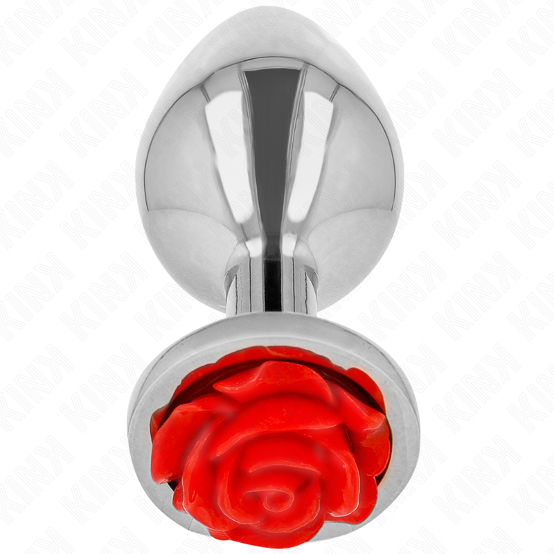 Plug Anale Metallico Kink Pleasure Plugs Rosa Rossa — Taglia S