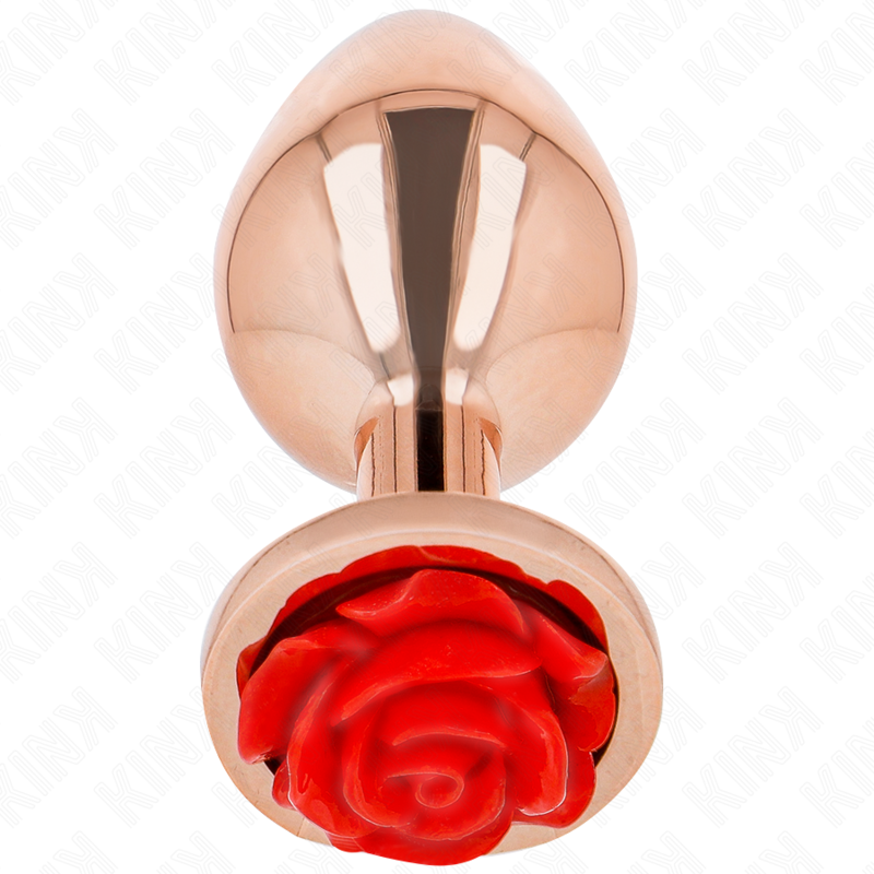 Plug Anale Metallico Kink Pleasure Plugs Rosa Rossa — Taglia S