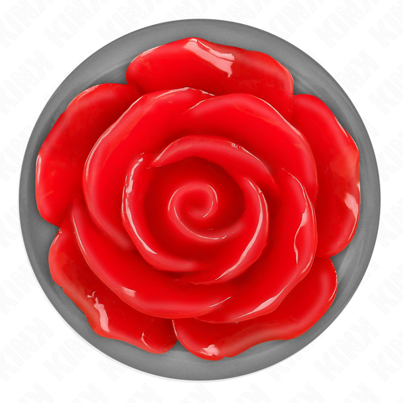 Plug Anale Metallico Kink Pleasure Plugs Rosa Rossa — Taglia L