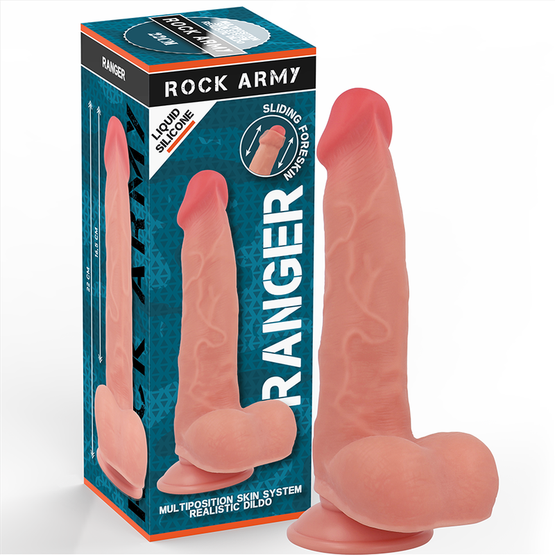 Dildo Realistico Rock Army Ranger — Silicone, 22 cm