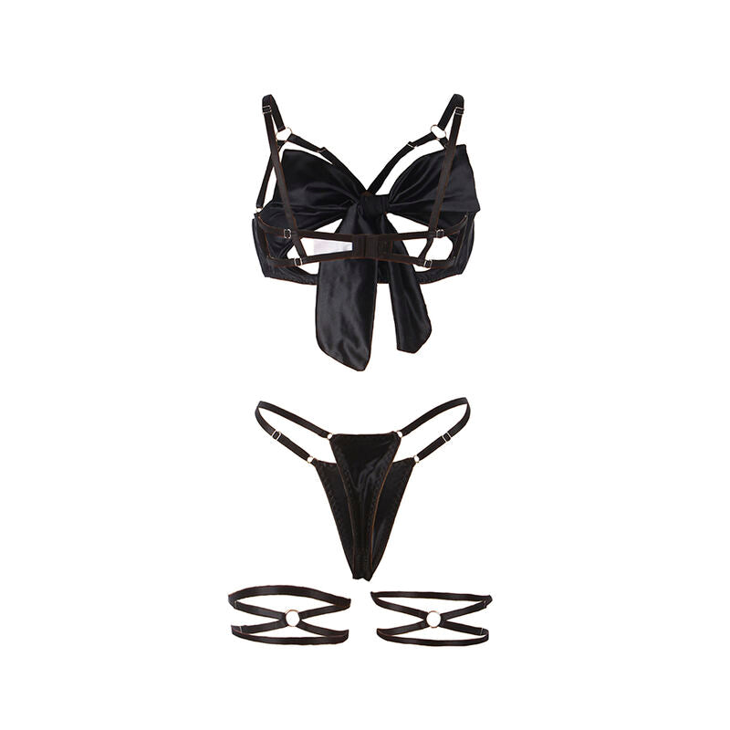 Lingerie Sexy Set Reggiseno Aperto Subblime 955199 — Nero S/M