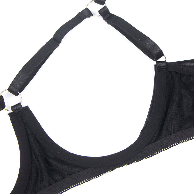Lingerie Sexy Set Reggiseno Aperto Subblime 955199 — Nero S/M