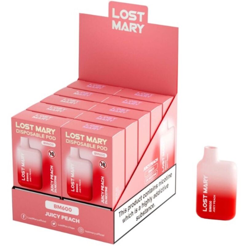Lost Mary - BM600 Nicotina Vaper 2% Monouso Juicy Peach