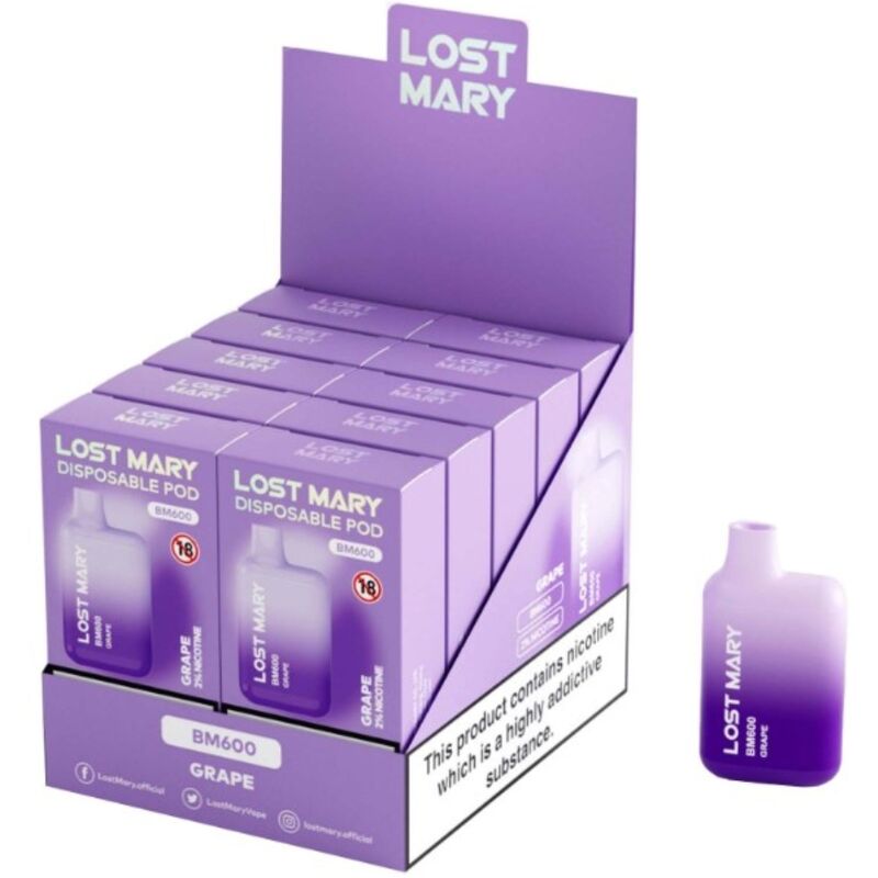 Sigaretta Elettronica Monouso Lost Mary BM600 — Uva 2% 600 Puff