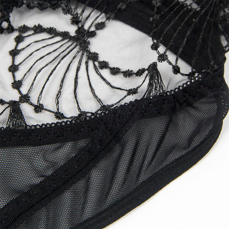 Body Erotico in Pizzo Trasparente Subblime — Nero, L/XL