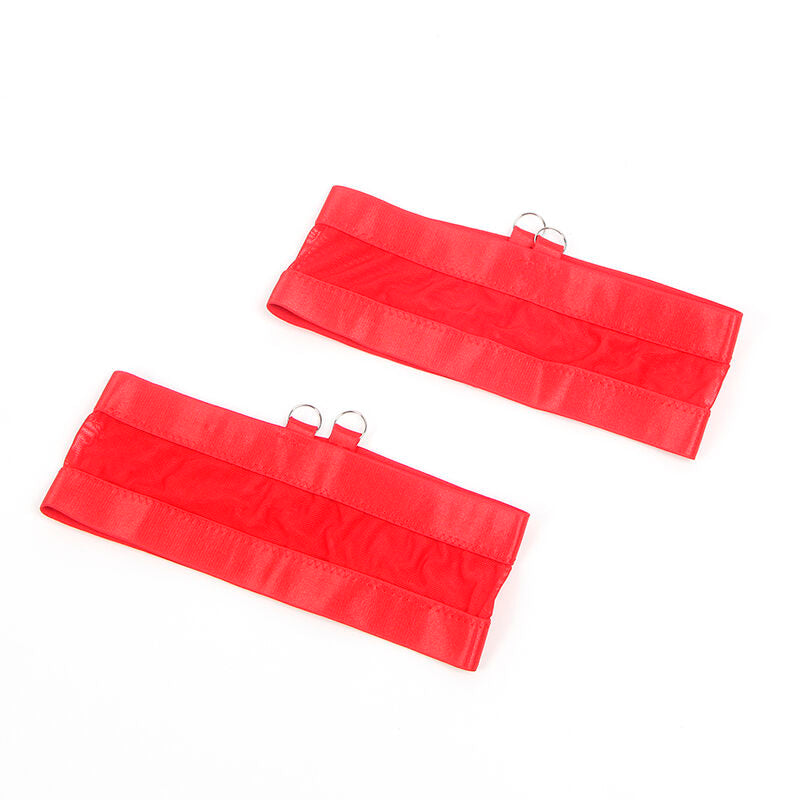 Reggiseno Bondage con Giarrettiera Subblime — Rosso, S/M