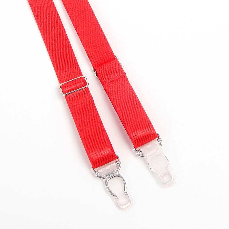 Reggiseno Bondage con Giarrettiera Subblime — Rosso L/XL